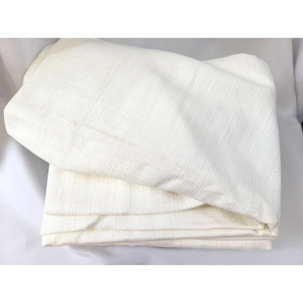 Restoration Hardware Italian‎ Textured Weave Drapery Panel Natural ivory 50x84